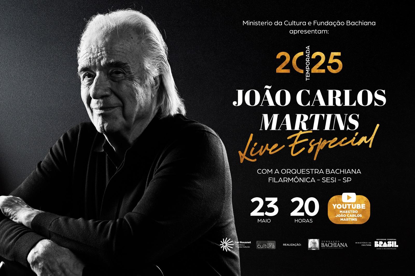 Maestro João Carlos Martins realiza live especial com a Bachiana Filarmônica SESI-SP